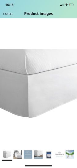King bed skirt white new