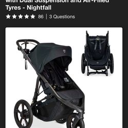BOB Gear Wayfinder Jogging Stroller with Dual Suspension and Air-Filled Tyres - Nightfall