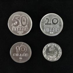 Lot of old Hungarian Filler coins