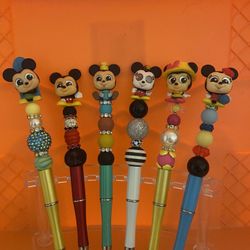 Mickey And Minnie Doorables Beaded Pens $10 Each 