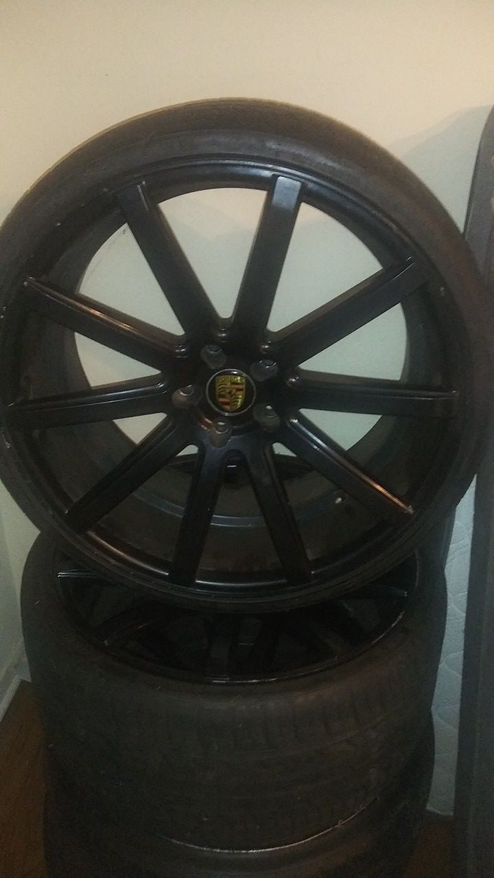 22 inch Porsche rims you with tires