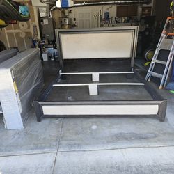 King Size Bed Frame & Box Springs 