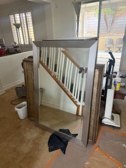 Large home mirror with metal frame very very nice