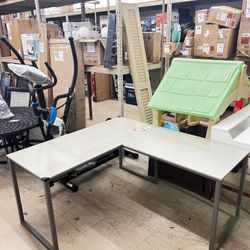 55 x 60 Inches L-Shape Home Office Computer Desk, Maple, New 