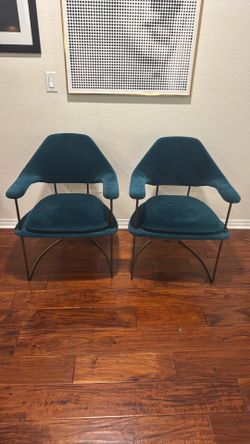 Marmo Teal Chairs (read description )