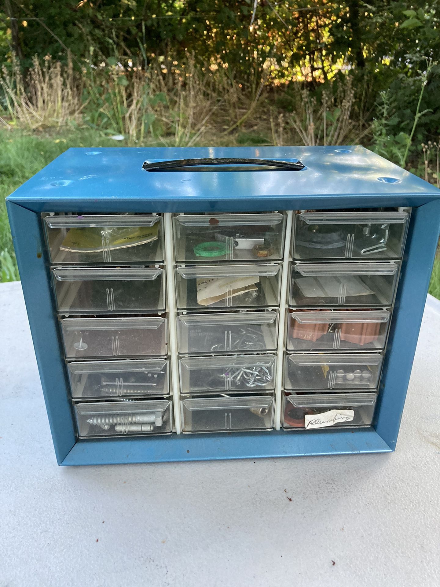 Vintage 15 Drawer Metal Akro Mils Cabinet