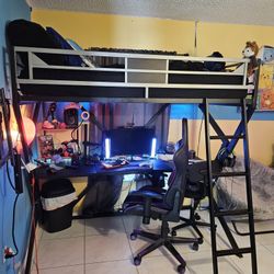 Bedframe With  Gaming Desk Best Offer