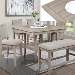 6 Pc Dining Set With Bench ‼️ Limited Time Sale ‼️