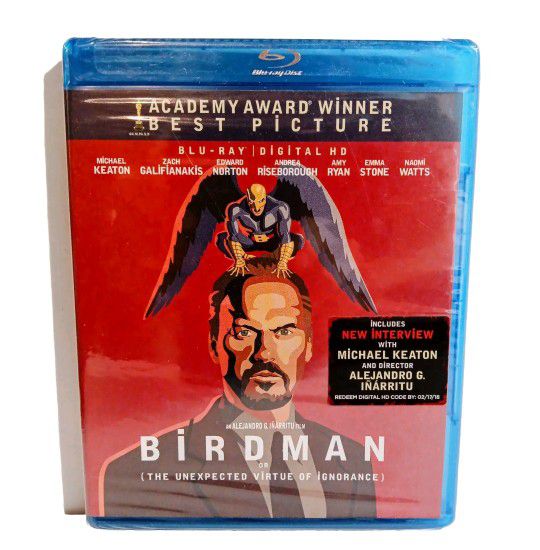 Birdman 2014 Blu-ray + Digital HD Brand New Factory Sealed Michael Keaton 