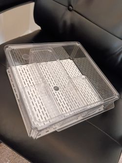 Clear Fridge Organizer Bins 12"LX11"WX4"H