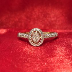10k Yellow Gold Diamond Round Cut Ring 0.43 ctw