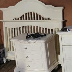 Full Bed And Nightstand (Solid Wood )