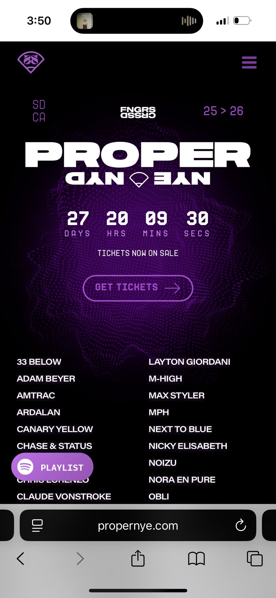 x2 Proper Nye Tickets