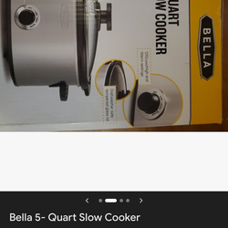 Brand new Bella 5- Quart Slow Cooker