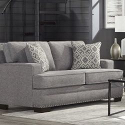 Grey loveseat