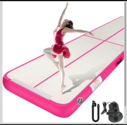 19ftx3.3ftX4inch Gymnastics Inflatable Air Tumble Track Mat 4" Thick Tumbling Mat with Pump for Home