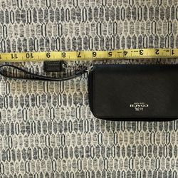 Coach Leather Zippered Wristlet