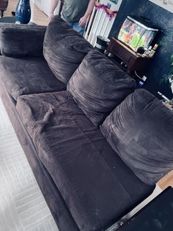 Free Sectional Brown Couch