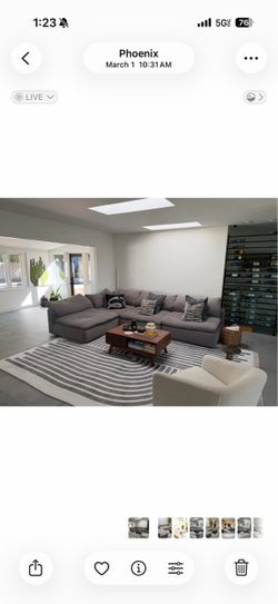 Sectional couch gray