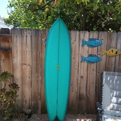 Josh Hall Piseas Twin Fin Midlength Fish Surfboard  6'7"