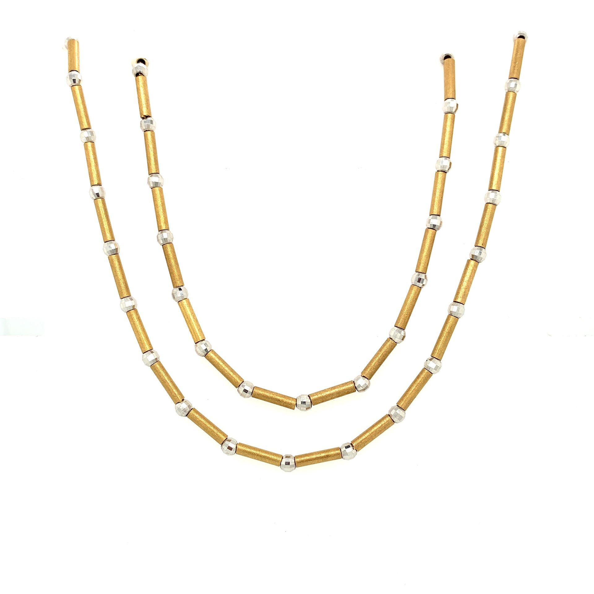 14k Tubular Chain Links Necklace