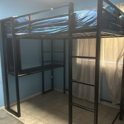 Full Size Loft Bed With Desk 