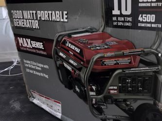 BLACK MAX 3600WATT GAS GENERATOR W/ AUTO SHUT OFF