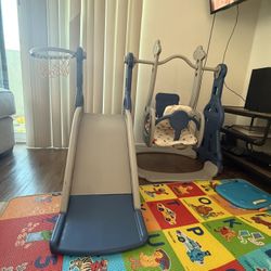 Slide And Swing Set For Toddler