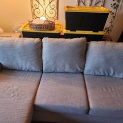 Living Spaces Grey Couch 