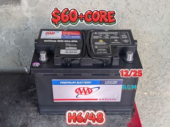 AGM Car Battery Group Size 48/H6