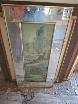 Framed Asian Landscape Painting