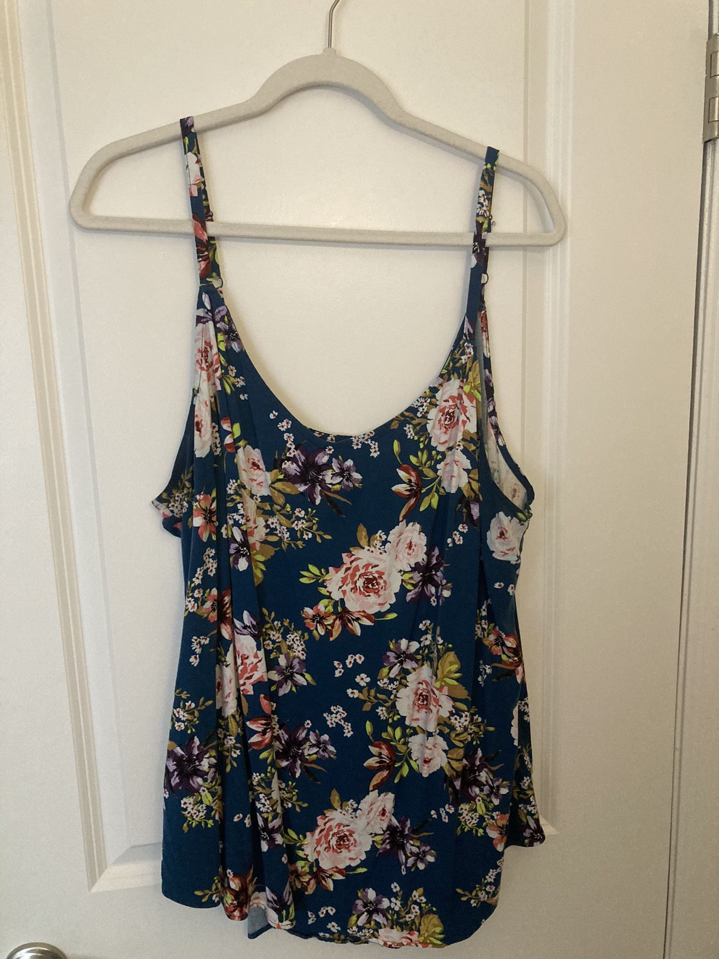 Torrid Teal Floral Tank