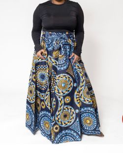 African A line maxi skirt.