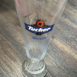 Brand new Tucher Weizen .5L German Beer glasses X 6
