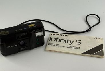 Olympus Infinity S 35mm f 3.5 Point Shoot Film Camera Tested Working w/ Manual