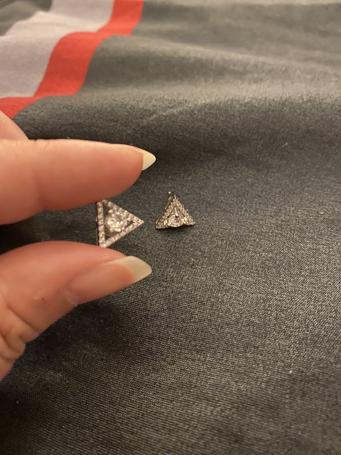 Real Silvers Zircon Diamond Stud Earrings