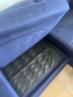 Blue sofa couch