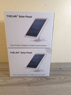 2-Pack YUELAN 5W Solar Panel for Ring Spotlight Cam Battery, Stick Up Cam, Reolink Argus Pro