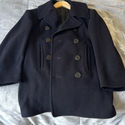Vintage Authentic Navy Pea coat Medium Men Westminster 