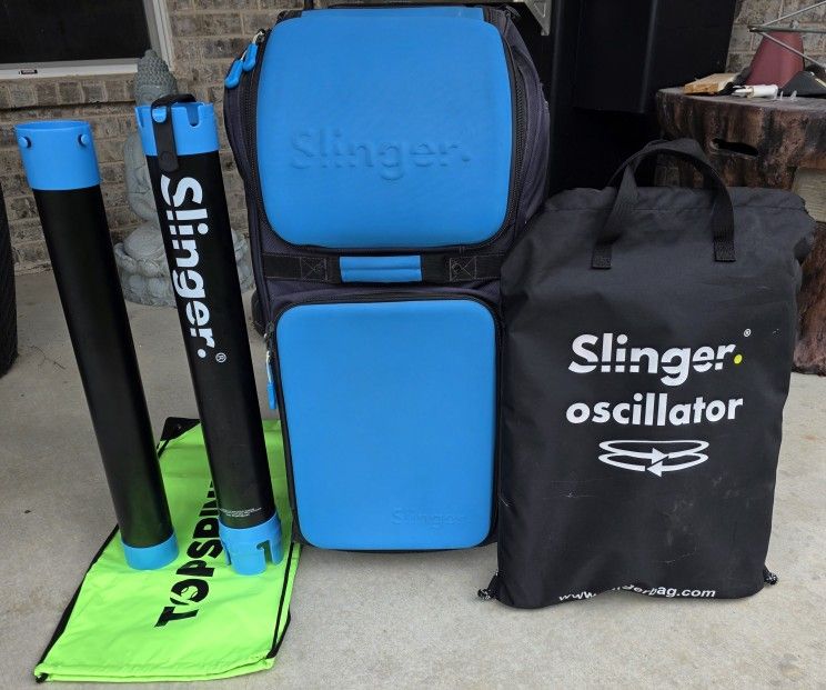 Slinger Tennis Ball Machine With Oscillator