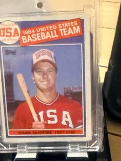 1985 Topps Mark McGwire USA Baseball Rookie Card