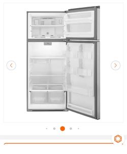 Whirlpool 28 in. 17.64 cu. ft. Wide Top Freezer Refrigerator in Stainless Steel