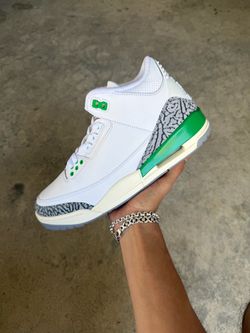 Jordan 3 W “Lucky Green” Size 8.5 Men/10W