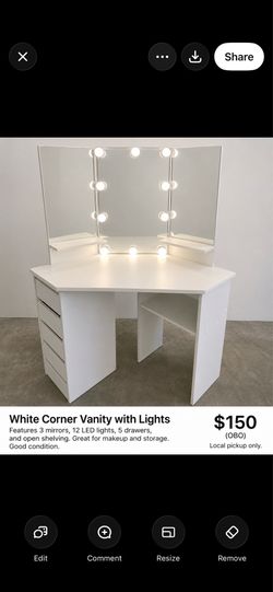 Vanity with lights