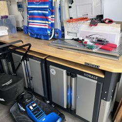Kobalt Storage Cabinets, Workbench, & Under Cabinets