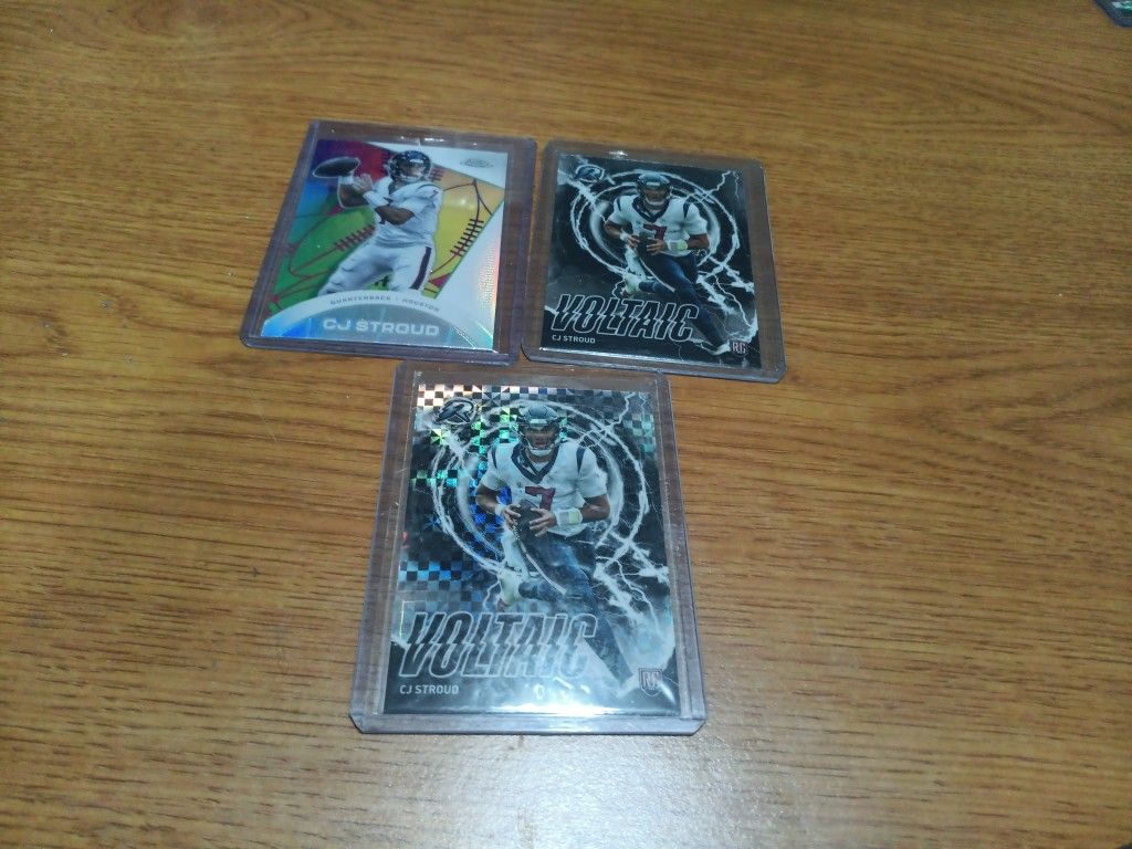 CJ Stroud Refractor Voltaic, Regular Voltaic, and All Etch