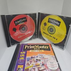 PrintMaster Gold Deluxe Version 4.0 Art  Cds + Program CD 1997