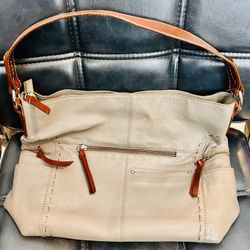 Nino Bossi Genuine Leather Gray And Brown Purse