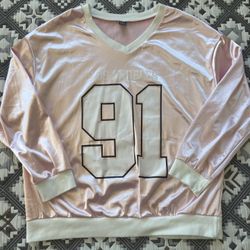 baby pink satin jersey