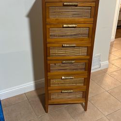 Bamboo Dresser for Clothes  6 Drawers